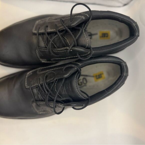 CAT Caterpillar Oversee Steel Toed Construction Work Shoes Men’s Size 12 Black - Picture 11 of 11